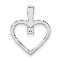 14k White Gold AA .05ct. Diamond Heart Pendant-PM4816-005-WA