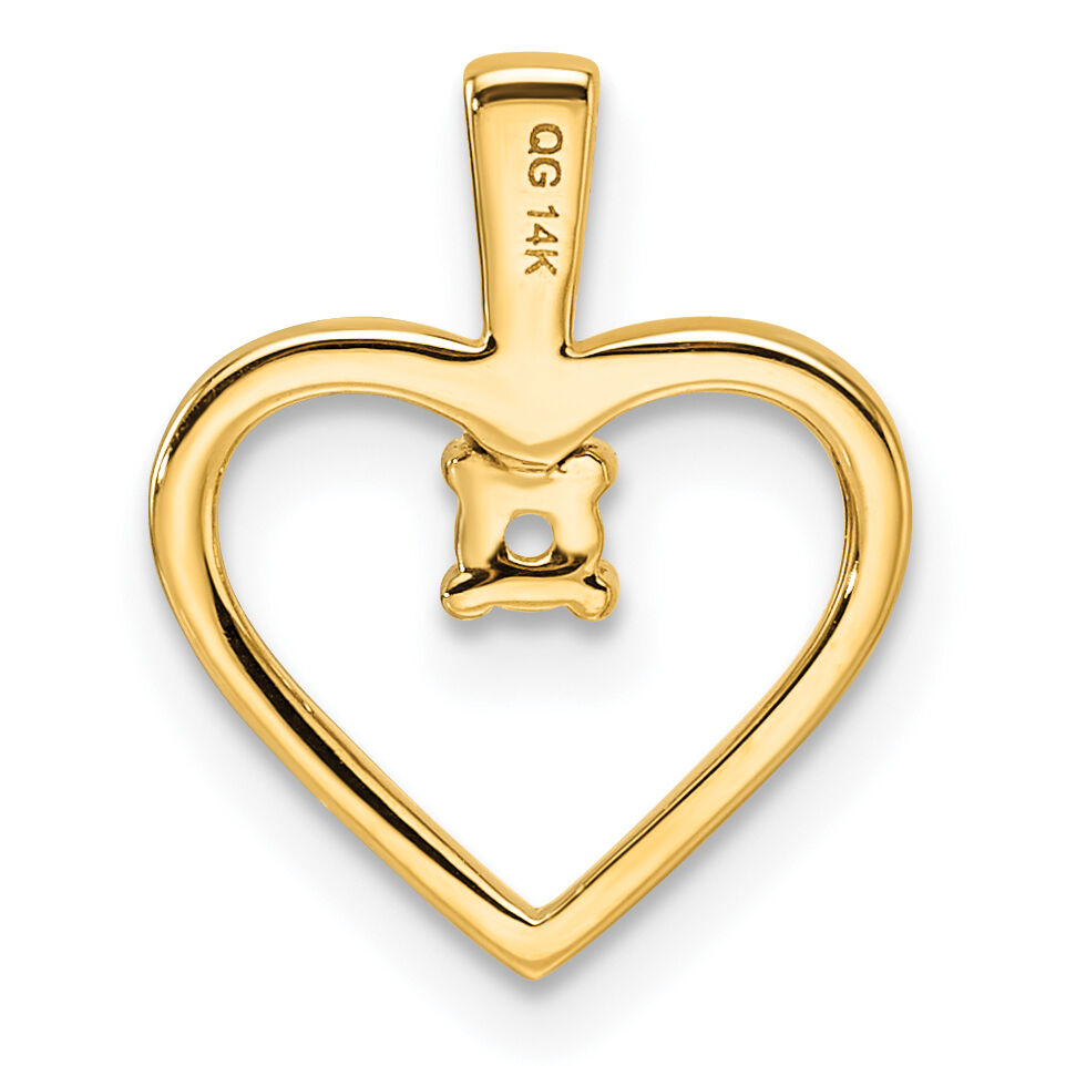 14k Heart Pendant .05ct. Mounting-PM4816-005-Y
