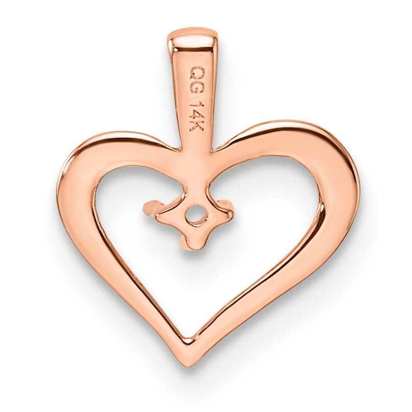 14k Rose Gold Heart Pendant Mounting-PM4817-002-R
