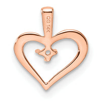 14k Rose Gold Heart Pendant Mounting-PM4817-002-R