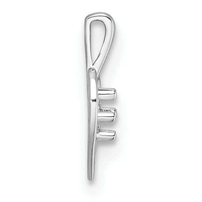 14k White Gold Heart Pendant Mounting-PM4817-002-W