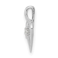 14k White Gold AA .02ct. Diamond Heart Pendant-PM4817-002-WA