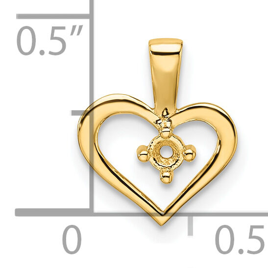 14k Heart Pendant Mounting-PM4817-002-Y