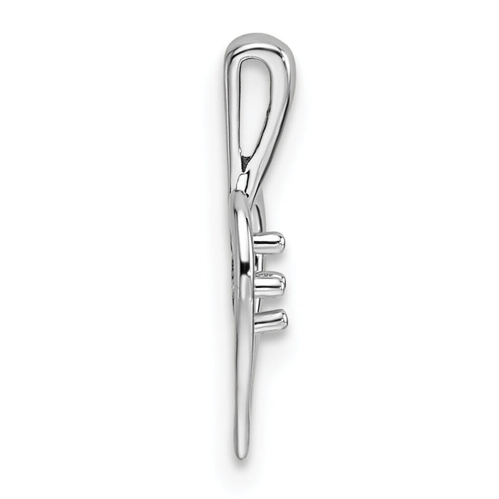 14k White Gold Heart Pendant .05ct. Mounting-PM4817-005-W