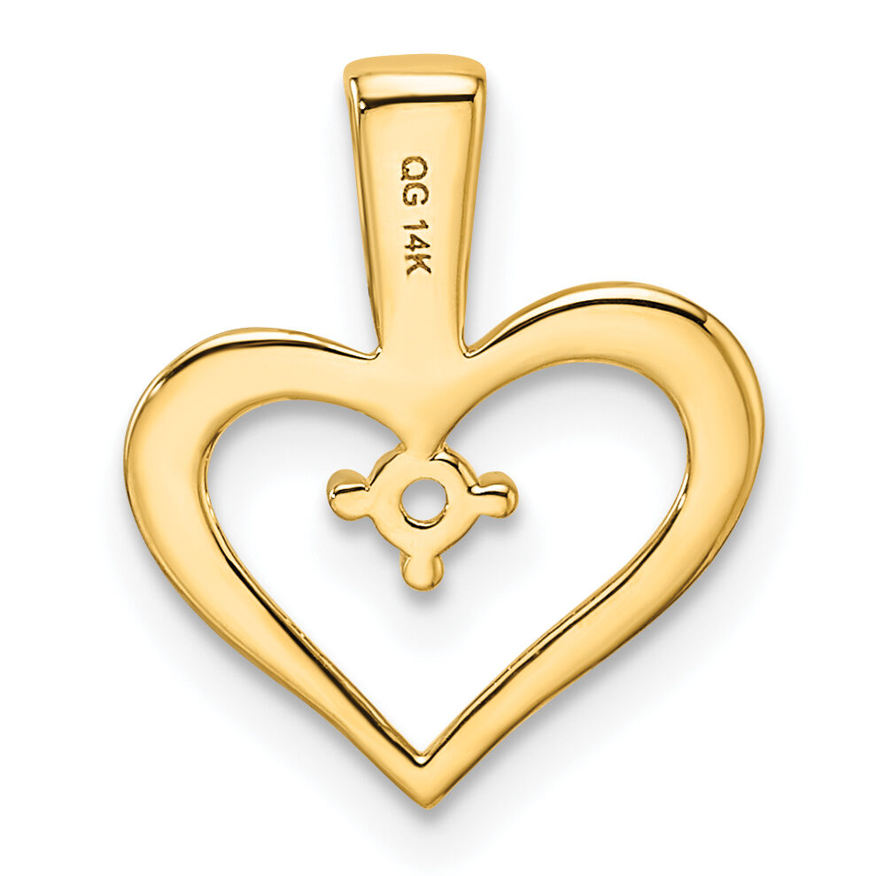 14k Heart Pendant .05ct. Mounting-PM4817-005-Y