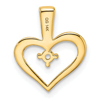 14k Heart Pendant .05ct. Mounting-PM4817-005-Y