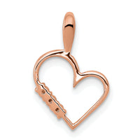 14k Rose Gold AA 1/20ct. Diamond Heart Pendant-PM4818-005-RA