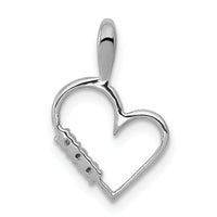 14k White Gold AA 1/20ct. Diamond Heart Pendant-PM4818-005-WA