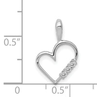 14k White Gold AA 1/20ct. Diamond Heart Pendant-PM4818-005-WA