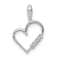 14k White Gold AA 1/20ct. Diamond Heart Pendant-PM4818-005-WA