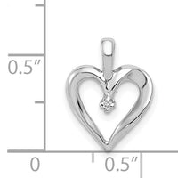 14k White Gold AA .01ct. Diamond Heart-PM4819-001-WA