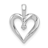 14k White Gold AA .01ct. Diamond Heart-PM4819-001-WA