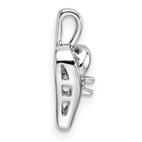 14k White Gold Heart Pendant Mounting-PM4820-002-W