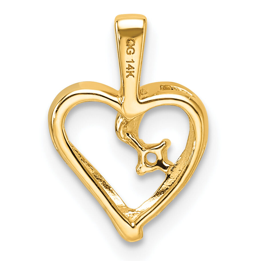 14k Heart Pendant Mounting-PM4820-002-Y