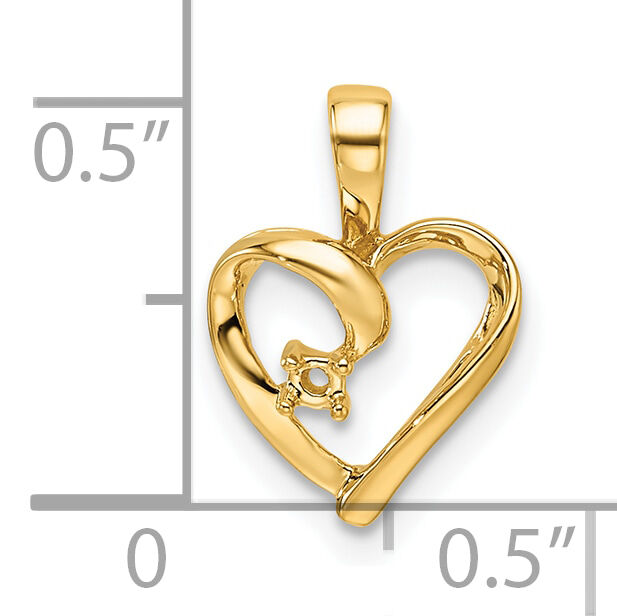 14k Heart Pendant Mounting-PM4820-002-Y
