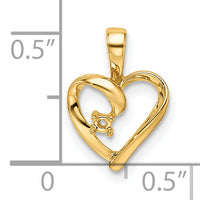 14k Heart Pendant Mounting-PM4820-002-Y
