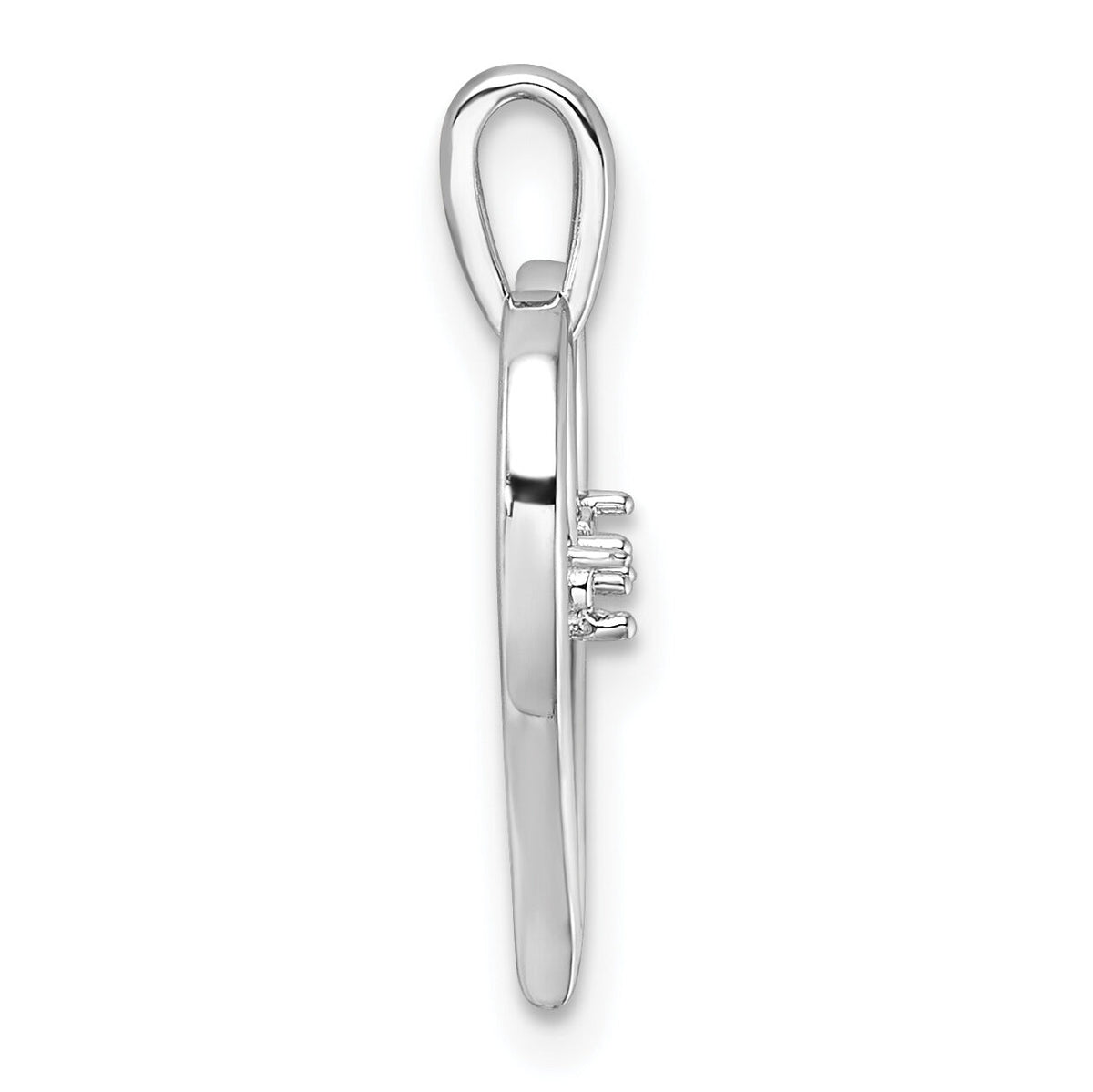 14k White Gold Heart Pendant Mounting-PM4821-002-W