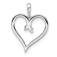 14k White Gold Heart Pendant Mounting-PM4821-002-W