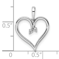 14k White Gold Heart Pendant Mounting-PM4821-002-W