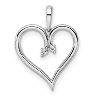 14k White Gold Heart Pendant Mounting-PM4821-002-W