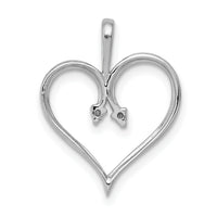 14k White Gold AA .02ct. Diamond Heart Pendant-PM4821-002-WA