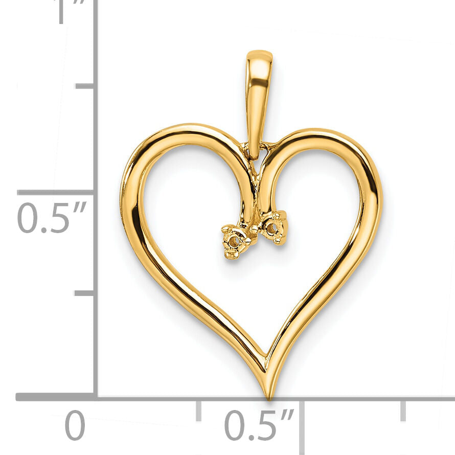 14k Heart Pendant Mounting-PM4821-002-Y