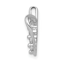 14k White Gold 1/10ct. Diamond 3-stone Heart Pendant-PM4822-010-WA