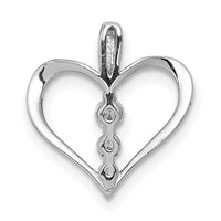14k White Gold 1/10ct. Diamond 3-stone Heart Pendant-PM4822-010-WA