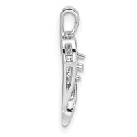 14k White Gold Heart Pendant Mounting-PM4823-010-W