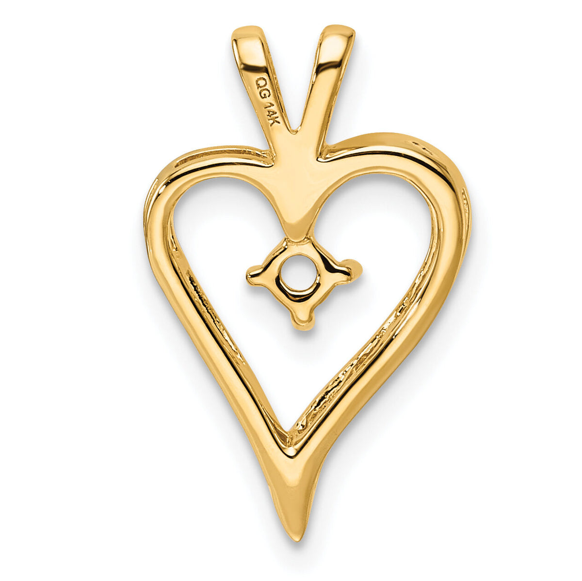 14k Heart Pendant Mounting-PM4823-010-Y