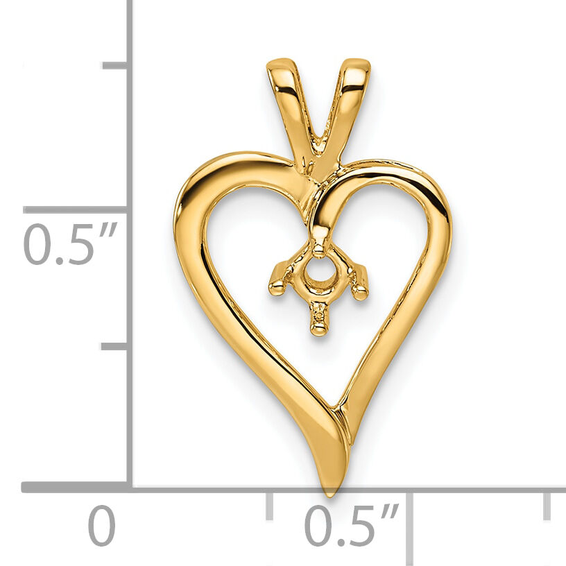14k Heart Pendant Mounting-PM4823-010-Y