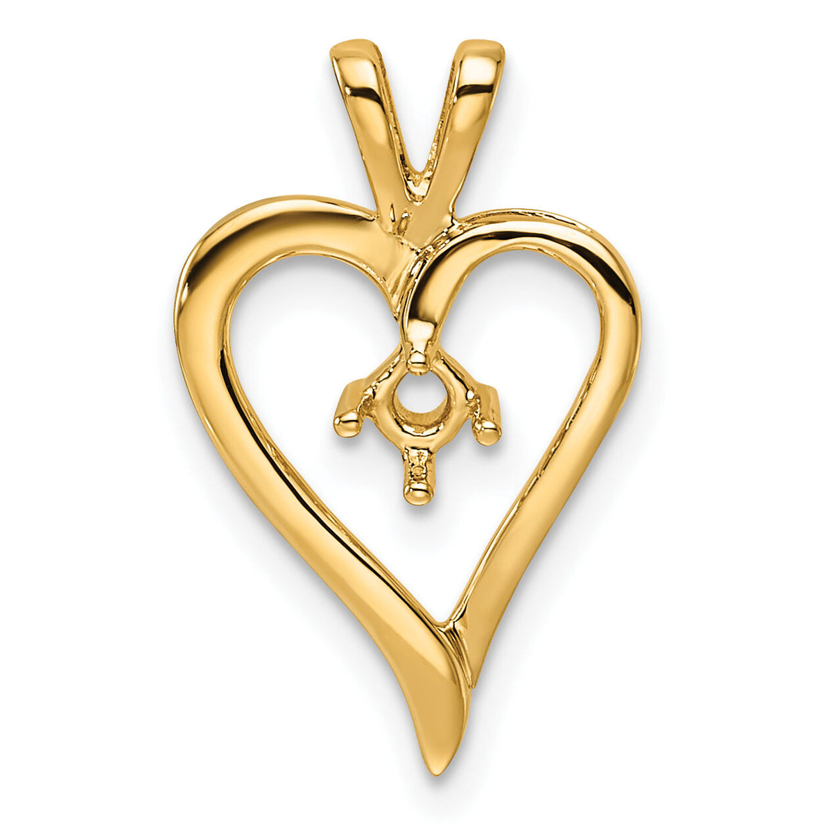 14k Heart Pendant Mounting-PM4823-010-Y