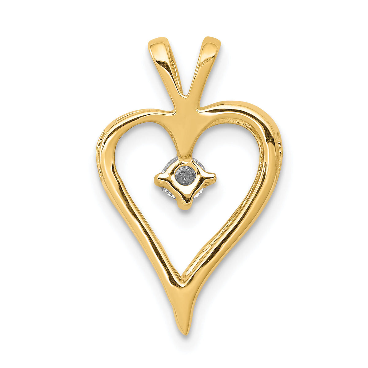 14k AA 1/10ct. Diamond Heart Pendant-PM4823-010-YA