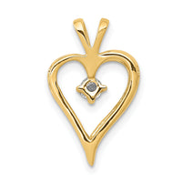 14k AA 1/10ct. Diamond Heart Pendant-PM4823-010-YA