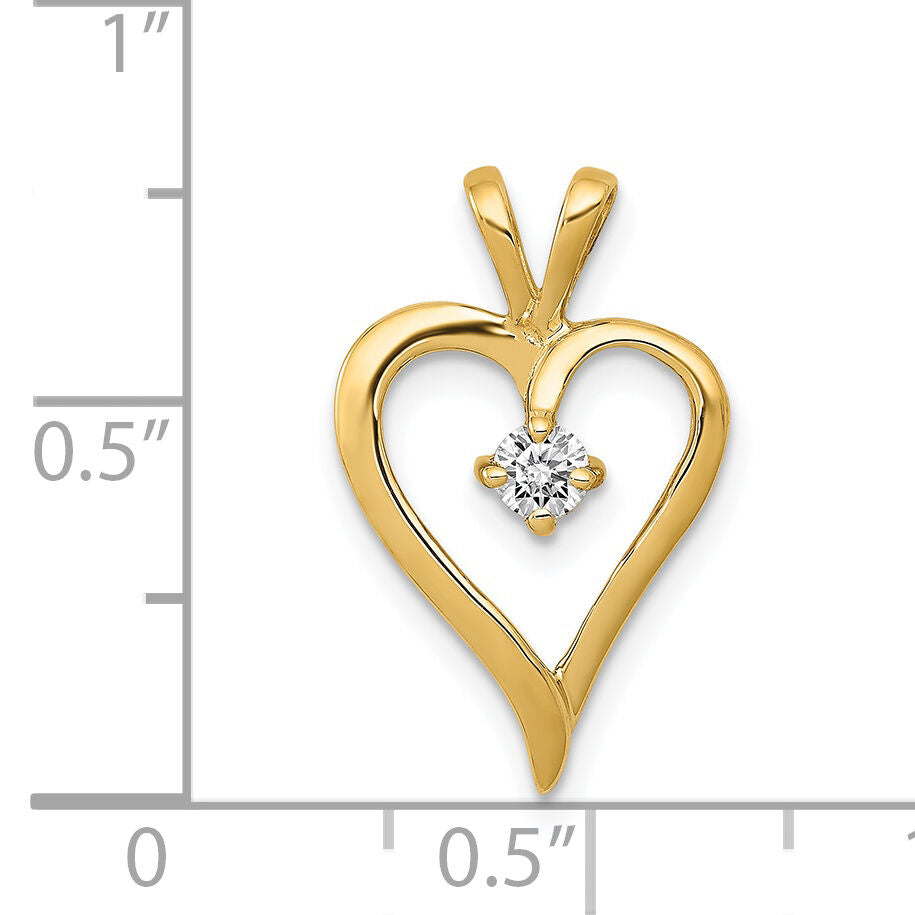 14k AA 1/10ct. Diamond Heart Pendant-PM4823-010-YA