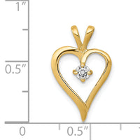 14k AA 1/10ct. Diamond Heart Pendant-PM4823-010-YA