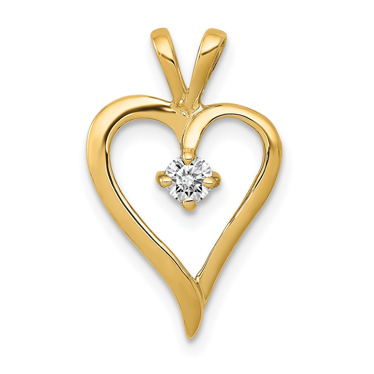 14k AA 1/10ct. Diamond Heart Pendant-PM4823-010-YA