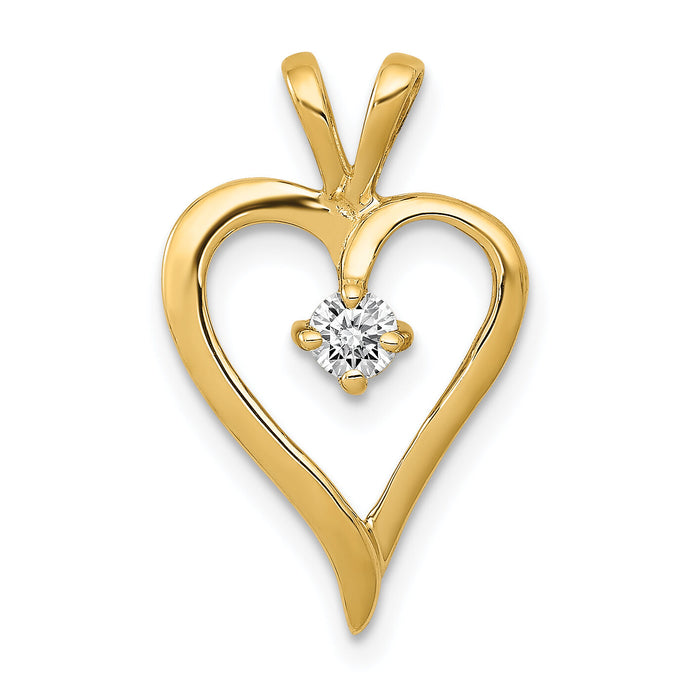 14k AA 1/10ct. Diamond Heart Pendant-PM4823-010-YA