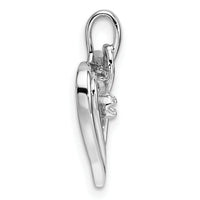 14k White Gold Heart Pendant Mounting-PM4824-001-W
