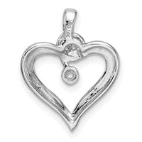 14k White Gold Heart Pendant Mounting-PM4824-001-W