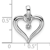 14k White Gold Heart Pendant Mounting-PM4824-001-W
