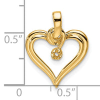 14k Heart Pendant Mounting-PM4824-001-Y