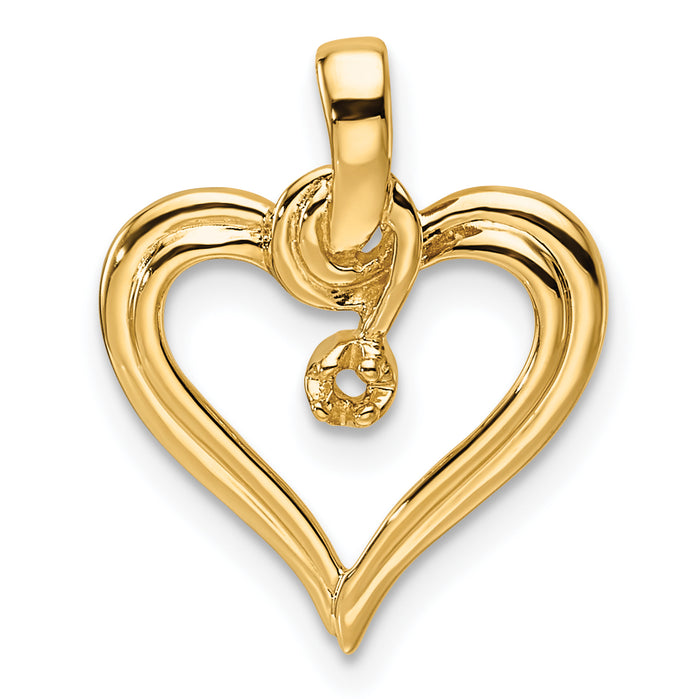 14k Heart Pendant Mounting-PM4824-001-Y