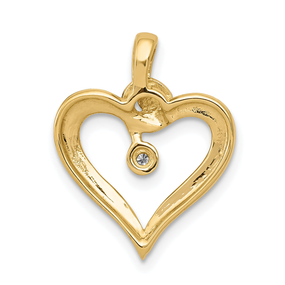14k AA .01ct. Diamond Heart Pendant-PM4824-001-YA