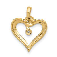 14k AA .01ct. Diamond Heart Pendant-PM4824-001-YA