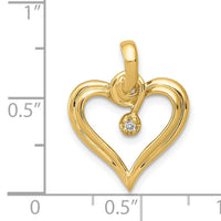 14k AA .01ct. Diamond Heart Pendant-PM4824-001-YA