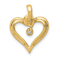 14k AA .01ct. Diamond Heart Pendant-PM4824-001-YA