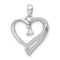 14k White Gold 1/15ct. Diamond Heart Pendant-PM4829-007-WA
