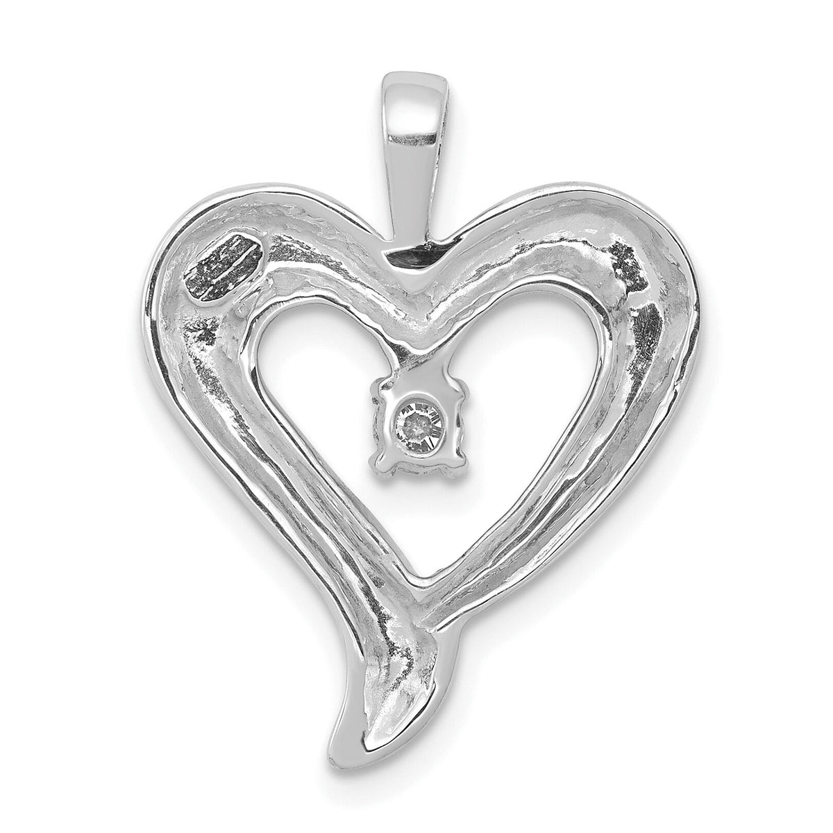 14k White Gold AA Diamond Heart Pendant-PM4830-010-WA