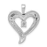 14k White Gold AA Diamond Heart Pendant-PM4830-010-WA